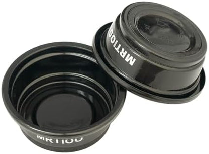Lizard Crested Gecko Food Water Feeding Cups, 100 pcs, 0.5oz - Black