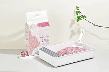Tofu Cat Litter, Direct to Toliet, Natural and Biodegradable,Quick Clumping and Low Track, Dust Free, Strong Deodorizer with Maximum Water Solubility (6lb×4bags)