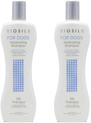 BioSilk for Dogs Silk Therapy Moisture Dog Shampoo, 12 Fl Oz, 2-Pack