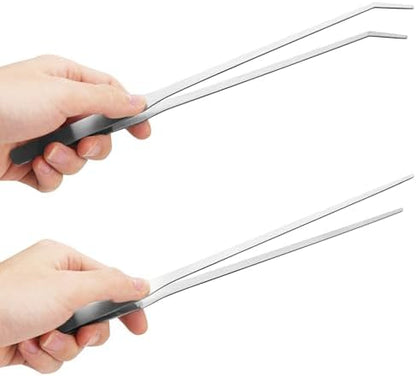 Fri4Free 2PCS 10.6" Stainless Steel Aquarium & Reptile Feeding Tweezers