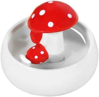 Niteangel Hamster Feeding & Water Bowls: Mushroom Ceramics & Chew-Resistant