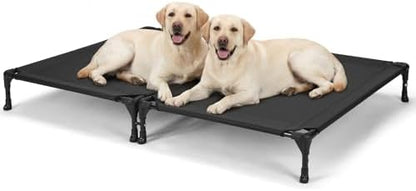 Veehoo Cooling Elevated Dog Bed, Outdoor Raised Dog Bed for Two Dogs