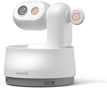P0 AI Pet Camera with 2K Tracking, Auto Video Recording Editing & Smart Alerts, 350° Panoramic View with Night Vision, Two-Way Audio, Privacy Protection & Local Storage for Cat/Dog Monitoring