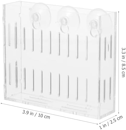Mipcase Aquarium Plant Holder Aquatic Plant Cup with Suction Cups Aquarium Planter for Small Water Plants Fish Tank Landscape Rack Permeable Side Holes 3.93 X 3.34 X 1.96 in 2 Pack
