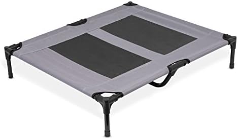 Internet's Best Dog Cot | 36 x 30 | Elevated Dog Bed | Cool Breathable Mesh | Indoor or Outdoor Use | Medium | Grey