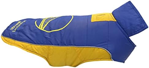 NBA Golden State Warriors Puffer Vest for Dogs & Cats, Size Large. Warm, Cozy, and Waterproof Dog Coat, for Small and Large Dogs/Cats. Best NBA Licensed PET Warming Sports Jacket