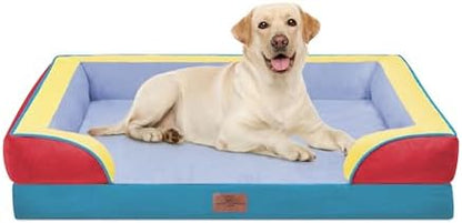 Comfort Expression Orthopedic Dog Bed for Extra Large Dogs with Bolster
