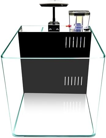 8 Gallon Fish Tank (Black Marble, Tank with lid, Filter Media, Pump, Hose & Nozzle)