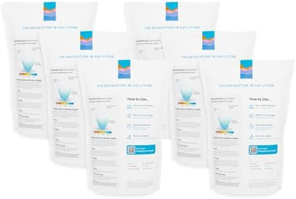 PrettyLitter Health Monitoring Cat Litter, Unscented, 6-Pack, 6 lb. Bags