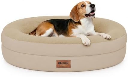 Waterproof Orthopedic Dog Bed for Medium Dogs, Light Brown