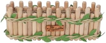 Hamster Cage Sprays Flower Foraging Holder - Natural Wood Feeding Stand, Small Pet Habitat Accessories for Hamsters Mouse Guinea Pig Dwarf Gerbils Syrian Mice (Leaf - Rectangle)