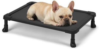 Veehoo Elevated Dog Bed Small, Chew Proof Dog Bed Pre-Assembled, 24" x 17"