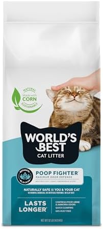 World's Best Cat Litter, Poop Fighter, Urine & Poop Odor Defense, 32 lb Bag