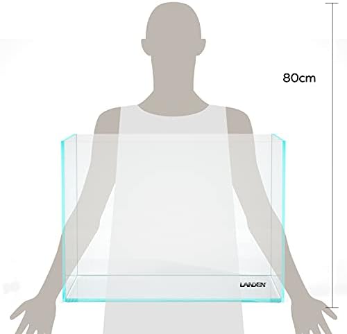 LANDEN Aquarium 60H 30 Gallon Ultra Clear Glass Rimless Fish Tank