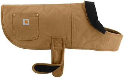 Carhartt Firm Duck Insulated Dog Chore Coat, Durable Weather Resistant Coat for Cold and Windy Conditions, Contains PFAS (Carhartt Brown), Medium