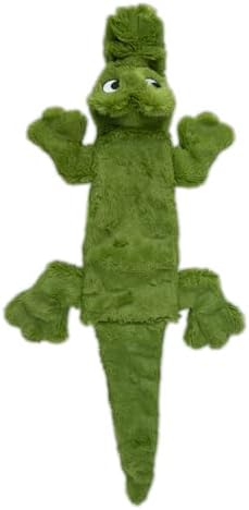 Best Pet Supplies 2-in-1 Stuffless Squeaky Dog Toy - Alligator, Medium