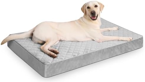 NUPIDA Orthopedic XXL Dog Beds for Crate with Washable Cover, 47x29, Grey