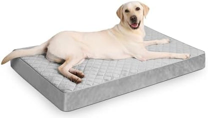 NUPIDA Orthopedic XXL Dog Beds for Crate with Washable Cover, 47x29, Grey