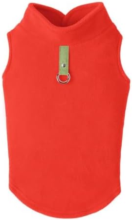 Gooby Fleece Vest Dog Sweater, Pumpkin, Small