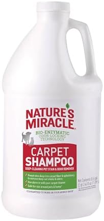Nature's Miracle Carpet Shampoo Pet Stain & Odor Remover, 64 oz (4 Pack)