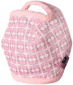 Tackmore Horse Fly Mask Without Ears, Breathable Structured Mesh for Horses, Soft Fleece Edging, UV Protection, Printed Turnout Mask for Pasture-Pink Print M