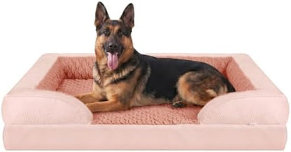 INVENHO Orthopedic Extra Large Dog Bed, XXL Waterproof Dog Sofa, Egg-Crate Foam Couch with Washable Removable Cover, Waterproof Lining and Nonskid Bottom