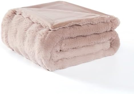 Modern Threads Water-Resistant Faux Rabbit Fur Pet Blanket for Dogs & Cats – Ultra-Soft Couch, Bed & Crate Protector, 30x40 Khaki