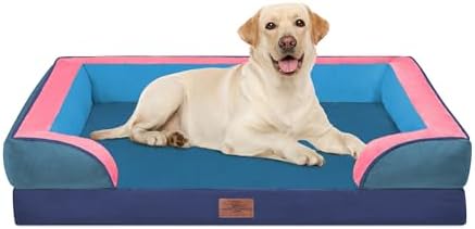 Comfort Expression Orthopedic Dog Bed for Extra Large Dogs with Bolster