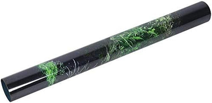 Aquarium Background Static Cling 24x11.8 Black Fish Tank Backdrop Wallpaper PVC Decor No Glue Reusable for 10 Gallon Tank