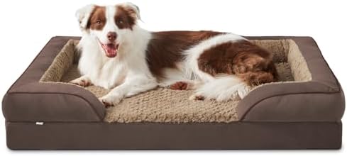 INVENHO Orthopedic Dog Bed for Large Dogs, Washable Waterproof, Egg-Crate Foam Dog Couch Bed with Washable Removable Cover, Waterproof Lining and Nonskid Bottom