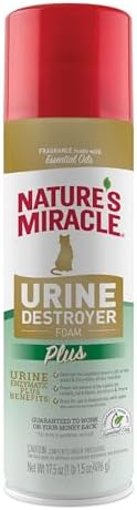 Nature's Miracle Cat Urine Destroyer Plus Foam, Enzymatic Cleaner, 17.5 oz