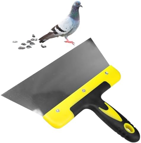 Cunguv Large Pigeon Droppings Scraper Bird Poop Remover Stainless Steel Bird Droppings Cleaning Scraper