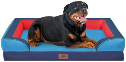 Comfort Expression Orthopedic Dog Bed for Extra Large Dogs with Bolster