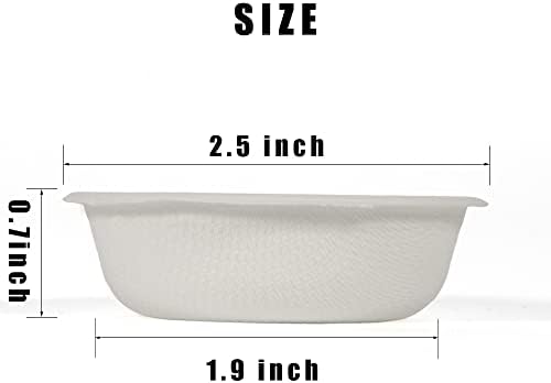 Biodegradable 1oz Crested Gecko Feeding Cups, Reptile Feeding Dish