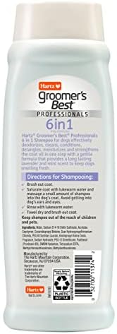 Hartz Groomer's Best Professionals 6-in-1 Dog Shampoo and Conditioner in One, 18 oz (Pack of 2)