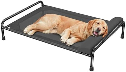 Simple Trending Elevated Dog Bed for Large Dogs, 44.5" x 31", Black