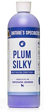 Nature's Specialties Plum Silky Dog Conditioner Concentrate for Pets, Natural Choice for Professional Groomers, Keratin and Silk Proteins, Made in USA, 16 oz