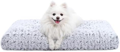 KSIIA Washable Dog Bed Medium Size Dog Crate Bed Plush Pet Mat 29"x21" Gray