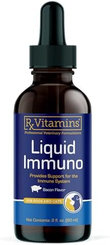 Rx Vitamins Liquid Immuno - Immune Support for Dogs and Cats - 2oz, Bacon