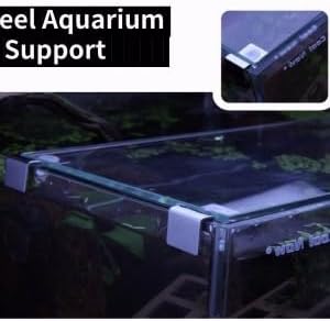 4Pcs Fish Glass Cover Clip, Stainless Steel Aquarium Glass Cover Support Bracket Holders Universal Lid Clips for Rimless Aquarium(8mm)
