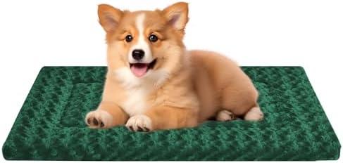Dog Crate Pad Washable Cat Dog Pet Bed for Crate kennel Small Mat 24inGreen