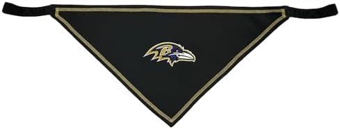 Pets First NFL Baltimore Ravens TIE Bandana, Size Small/Medium. Dog Bandana Scarf Bib for Pet Cat Dog. The Ultimate Game-Day, Party Bandana