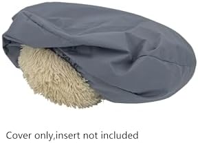 Round Dog Bed Cover Waterproof Grey 22 Inch