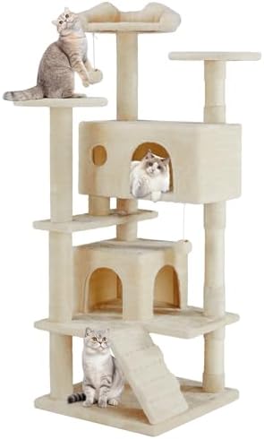 54 Inch Cat Tree Tower with Sisal Scratching Post