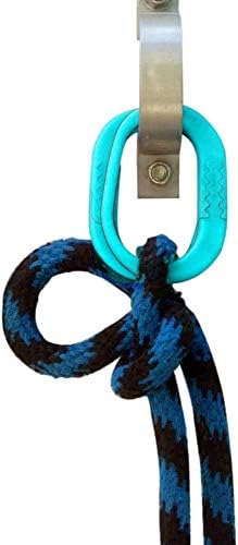 Injuries Preventing Horse Tether Tie - Portable, Versatile & Reusable Breakaway Horse Tie, Quick Release Under Heavy Pressure w/ 5 Loop Settings, Multi-Purpose Horse Clip (2 pcs Sky Blue)
