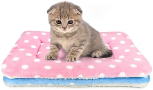 2 Pack Cat Blanket for Indoor Cats, Ultra Soft & Warm Calming Bed