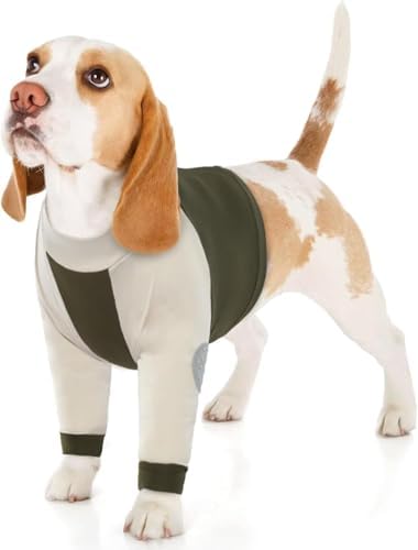 Lelepet Dog Sleeve to Stop Licking Front Legs, Long Sleeve Dog Shirt XL