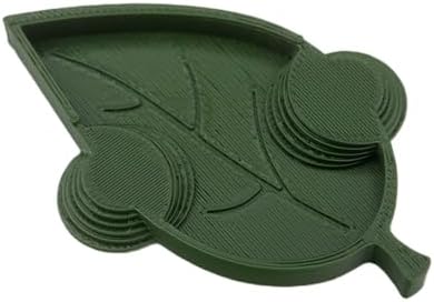 Isopod Leaf Feeding Dish Nature Inspired for Insects & Small Animals (Pack of 3) (Forest Green, Jumbo)