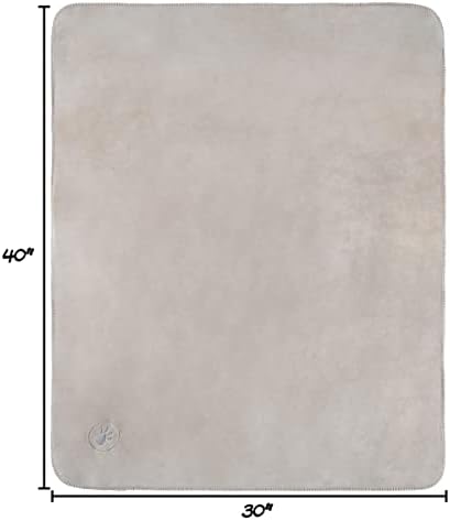 Waterproof Pet Blanket - 30x40-Inch Reversible Sherpa Fleece Throw Protects Couches, Cars, and Beds from Spills, Stains, and Fur by PETMAKER (Tan)