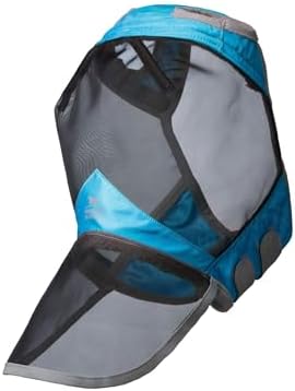 Harrison Howard CareMaster Pro Luminous Horse Fly Mask Large Eye Space Full Face Standard with Nose No Ears Voodoo Blue Full Size